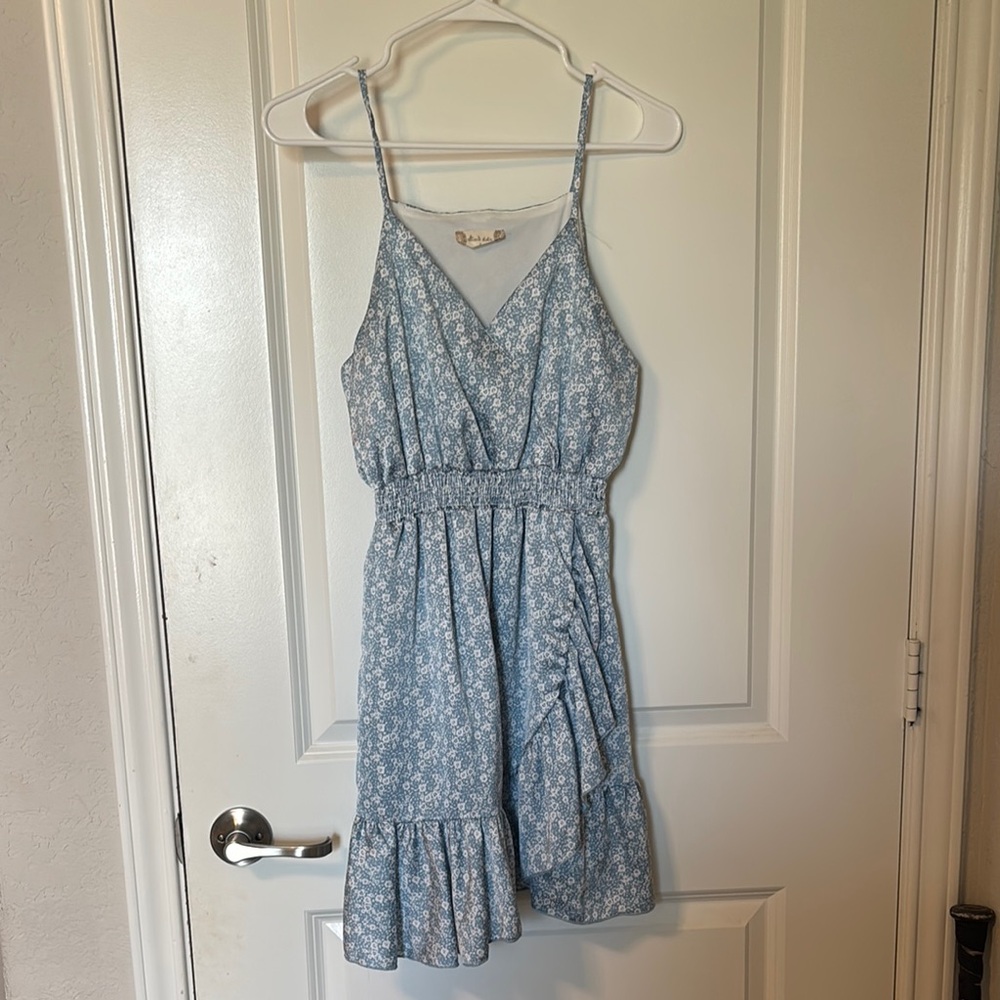 Altar'd State Blue Floral Mini Dress